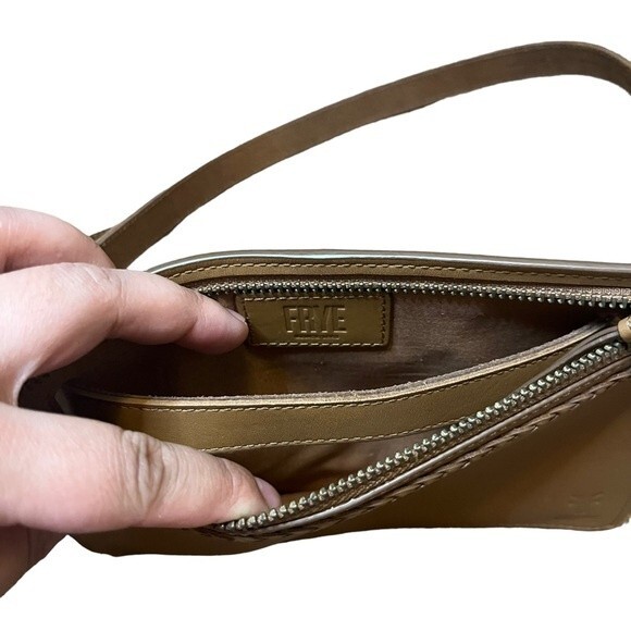 Frye Brown Leather Belt Bag Waist Fanny Pack Size M - Picture 5 of 8